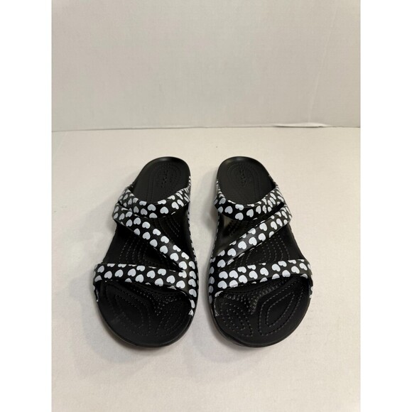 0137 Crocs Womens Kadee II Heart Print Sandals-US 9 Womens - Picture 3 of 5